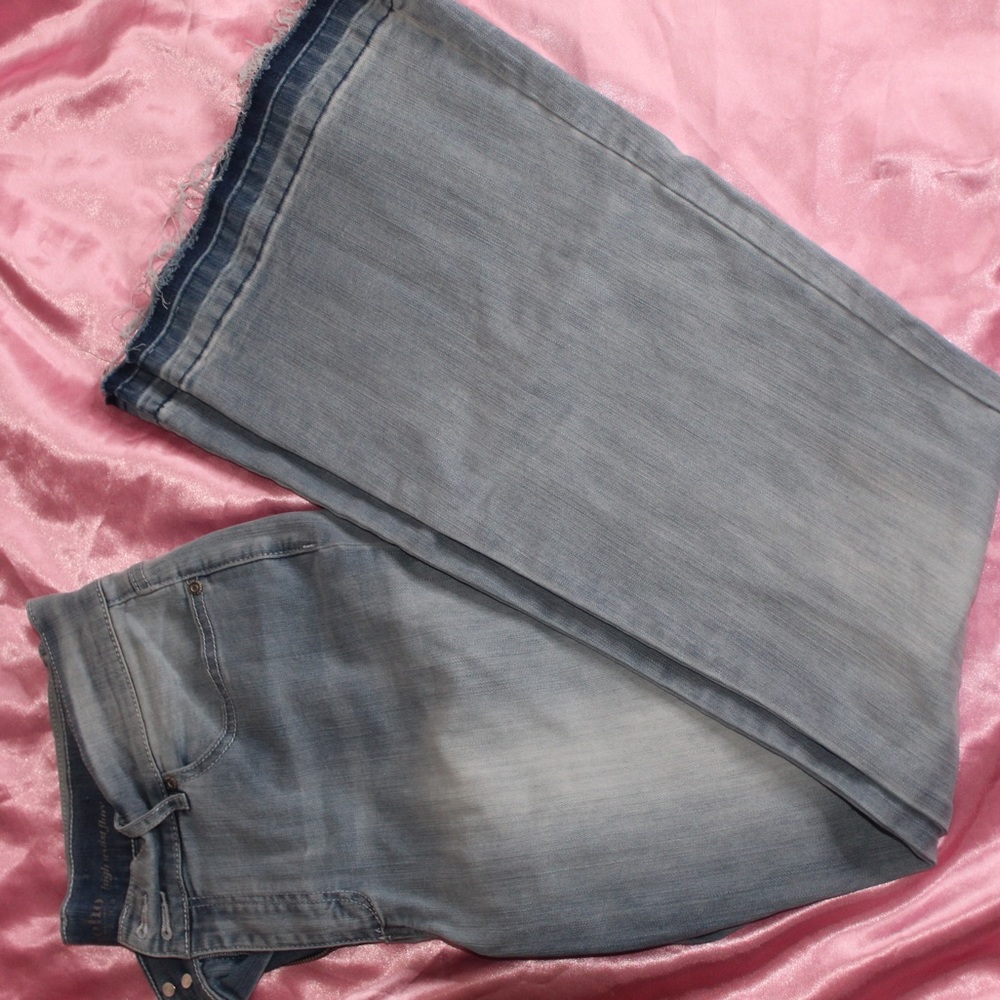 Blue Denim High Waist Flare Jeans